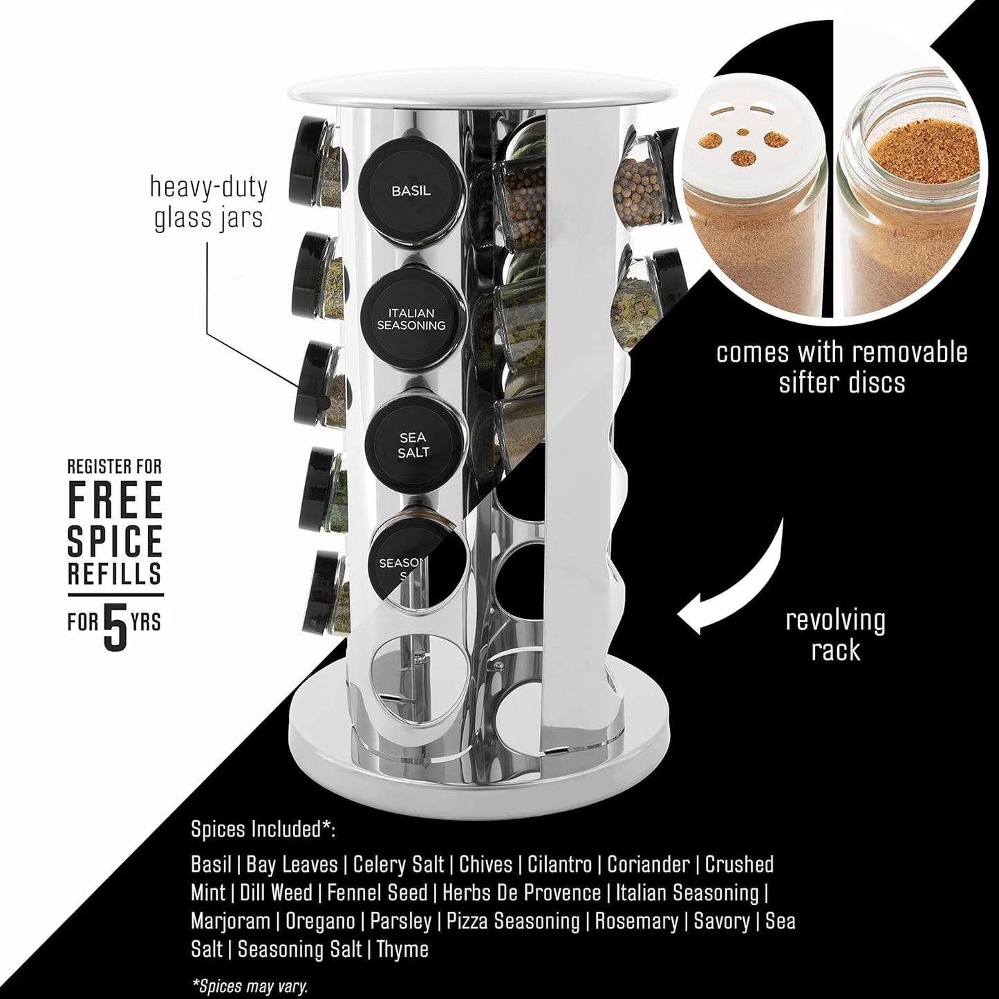 Kamenstein 20 Jar Revolving Countertop Spice