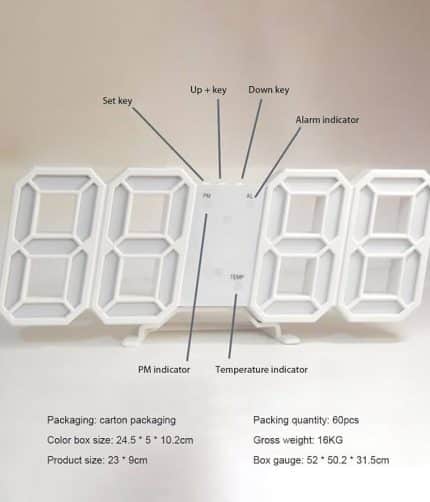 Multi-functional LED Clock Display Speaker G Lamp BT-3401