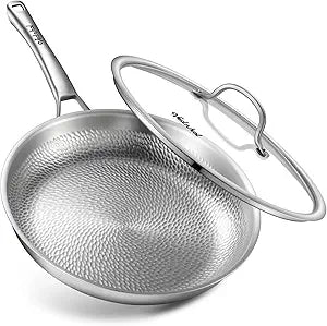 Pure Titanium Hammered Pro frying pan