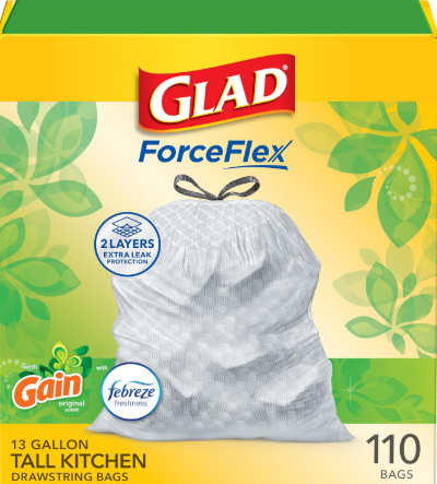 Glad ForceFlex Tall Kitchen Trash Bags