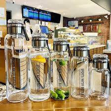 Customizable glass water bottle