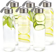 Customizable glass water bottle