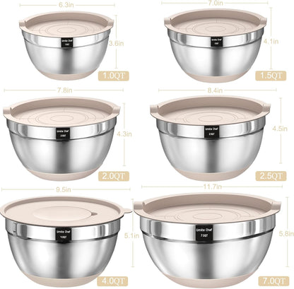 Mixing Bowls with Airtight Lids Set