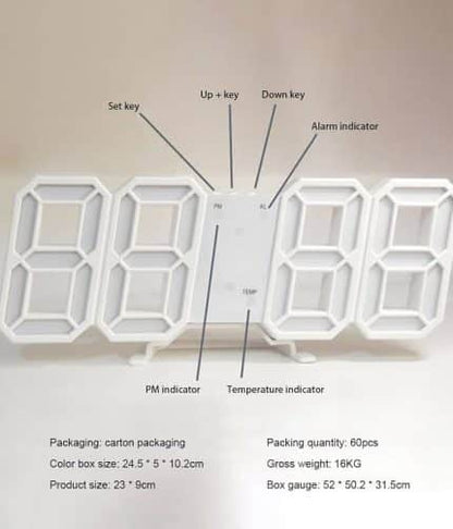 Multi-functional LED Clock Display Speaker G Lamp BT-3401